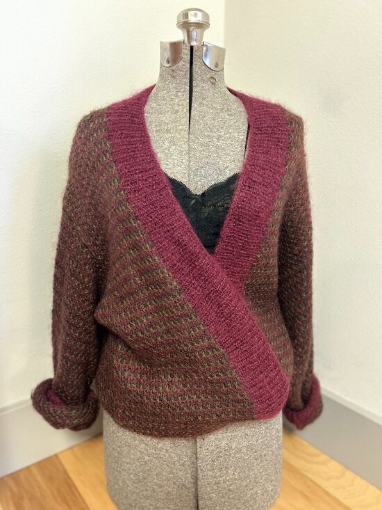 Ellen Tracy Mohair Chunky Wrap Sweater - Picture 1 of 4